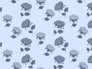vector roses seamless pattern