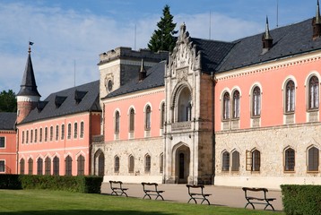 Fototapeta na wymiar Castle Sychrov near Turnov in the Northern Bohemia, Czech republic