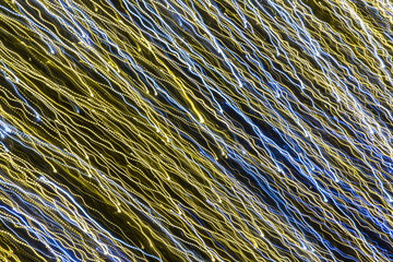 Colored glowing lines on dark background