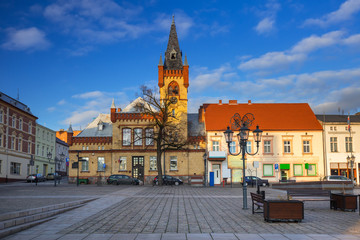 Market squere of Swiecie town in northern Poland