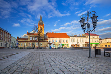 Fototapeta premium Market squere of Swiecie town in northern Poland