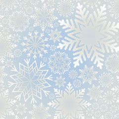 Christmas blue vector background with snowflakes 