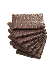 cracker in chocolate glaze isolated