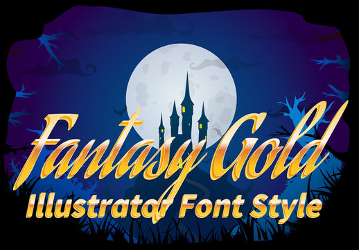 Fantasy Gold Font Style