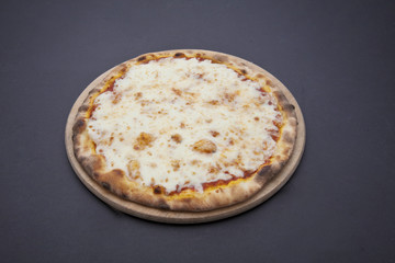 pizza on the dark background