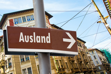 Fototapeta premium Schild 223 - Ausland