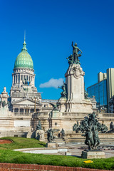 Fototapeta na wymiar Congressional Plaza in Buenos Aires, Argentina