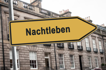 Obraz premium Schild 238 - Nachtleben
