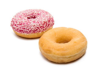donuts in glaze isolated