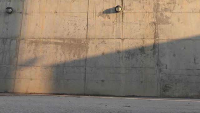 Boy throwing basketball