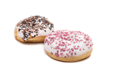 donuts in glaze isolated