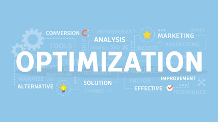 Optimization concept illustration.