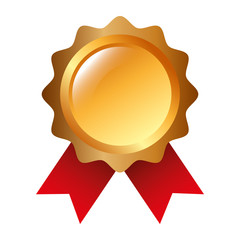 rosette award guarantee premium win icon vector illustration
