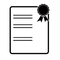 Certificate vector icon, simple illustration for web or mobile app