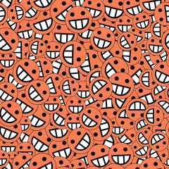 background of emoticons of red color