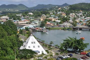 A View of Capital Castries, Saint Lucia