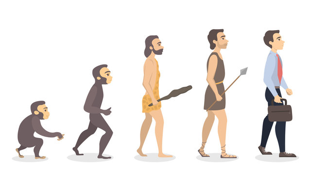 Evolution of man.