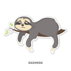 Sad sloth sticker