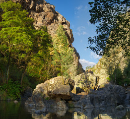 Small island at Alge river at Fragas de Sao Simao