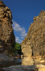 Canyon opening to the sky at Fragas de Sao Simao