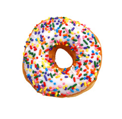 Donut isolated on white background.