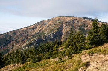 Peak Kotel in the Giant Mountains, Northern Bohemia, Czech republic