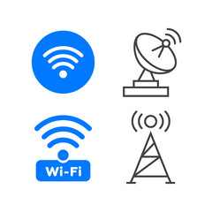 Wireless and wifi icons. Wireless Network Symbol wifi icon. Wireless and wifi vector
