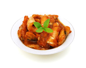 closeup with stew basa fish