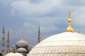 Fototapeta na wymiar moschee, istanbul, türkei, architektur, islam, minarett