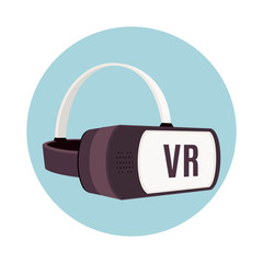 Virtual reality glasses. Vector illustration in flat style