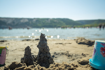 Fototapeta na wymiar Sandstrand auf Insel Rab Kroatien