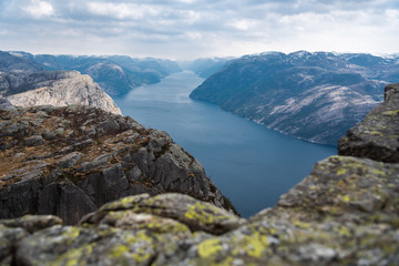 Fototapeta na wymiar Prekestolen Fjord