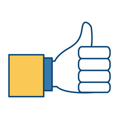 Thumb up hand symbol