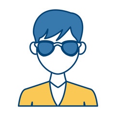 Young man with elegant clothes and sunglasses