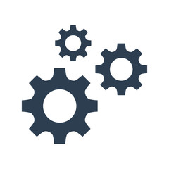 Gears icons on white background.