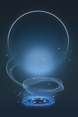 Abstract blue swirl light effect background