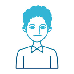 Young woman profile cartoon