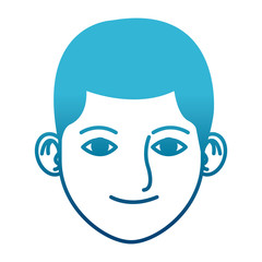 Young man face cartoon