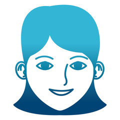 Fototapeta premium Young woman face cartoon