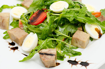 eggs and pork salad