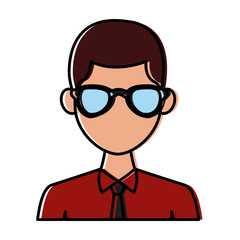 Man with sunglasses face