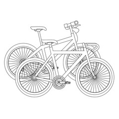 Fototapeta na wymiar racing bicycles isolated icons vector illustration design
