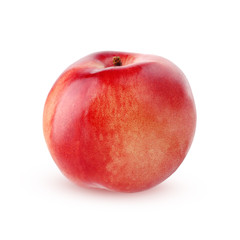 One nectarine, isolated on white background.