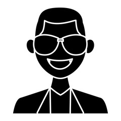 Young man with elegant clothes and sunglasses