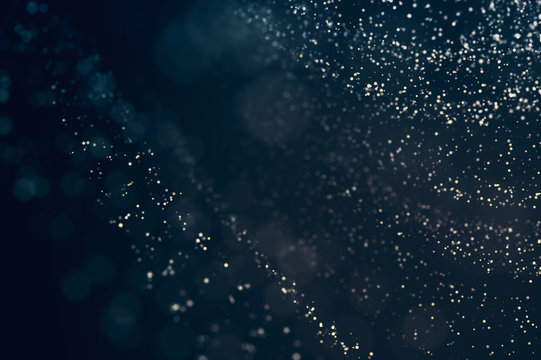 Glitter lights abstract background. Defocused bokeh dark illustration
