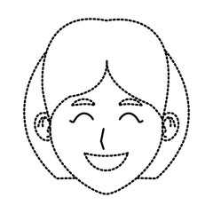 Young woman face cartoon