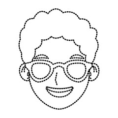 Man with sunglasses face