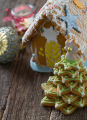 ginger house on wooden surface