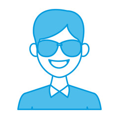 Young man with elegant clothes and sunglasses