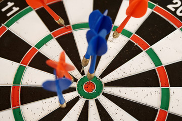 Darts and dartboard arrow game